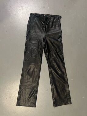 Zara Black Faux Leather Pants
